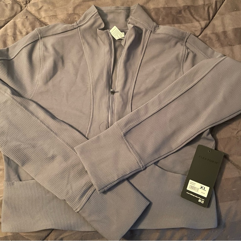 90 Degrees by Reflex Cropped Active Half Zip-up